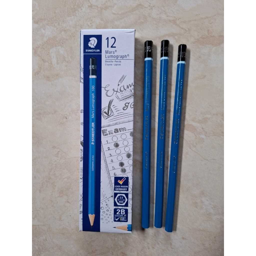 

TERLARIS 12Pcs Pensil 2B Staedler Ujian Komputer