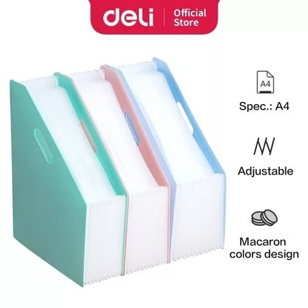 

Expanding File Deli A4 Macaron B41102 - Coral Pink
