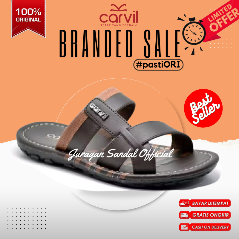 Carvil Sandal Anak LUCASA-03 TP Sendal Anak Laki-Laki Selop Kasual Murah 100% Original