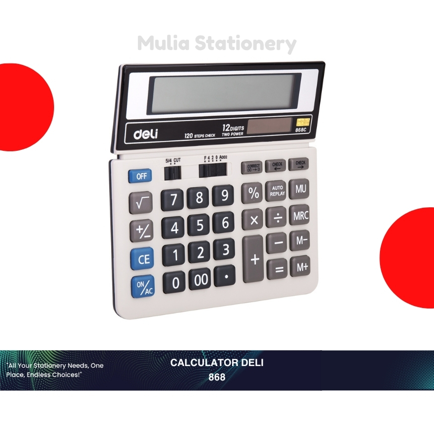 

Kalkulator DELI 868 / Deli Kalkulator 12 Digit | DELI Calculator Check & Recheck 868 | Perlengkapan Kantor