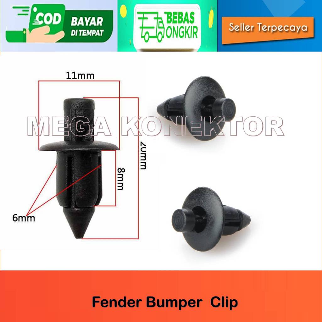 Klip Clip Kancing Bumper Bemper Mobil Universitas - Klip Bumper Mobil / Kancing Klip Kap Motor Nmax