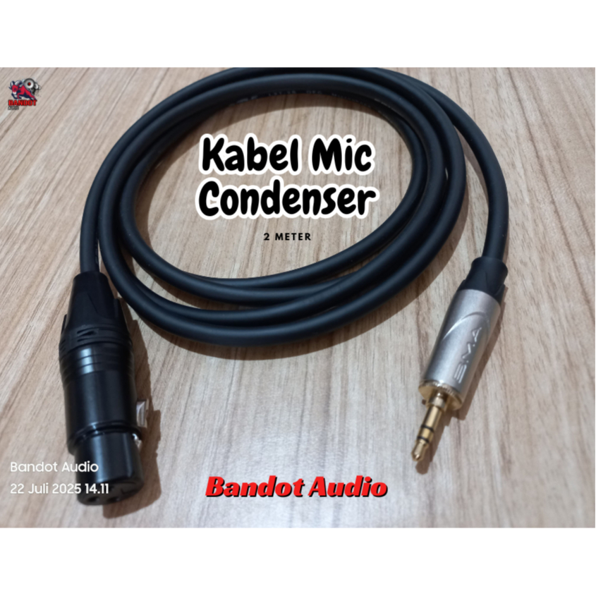 Kabel Mic Condenser/ Kabel Mic untuk Live Panjang 2 meter