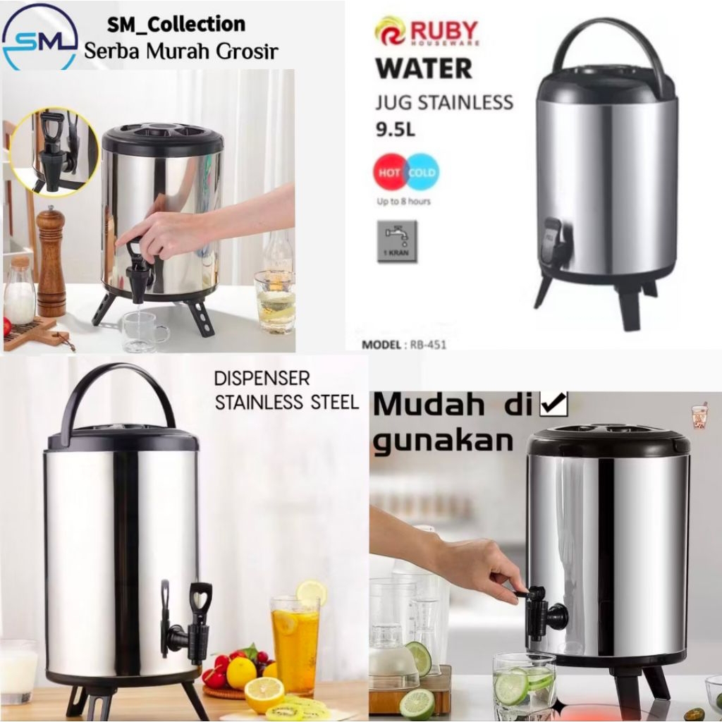 termos air/dispenser air/tempat air/drink jar/water jug/drink jar ruby