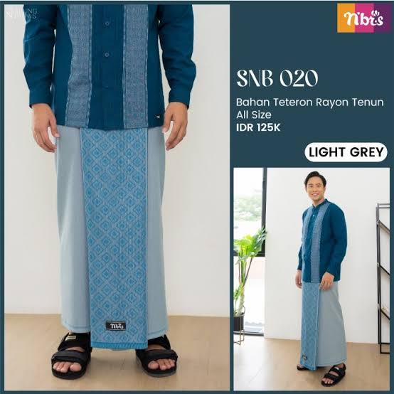 Sarung NBRS 020 SNB Light Grey Premium Sarung Tenun
