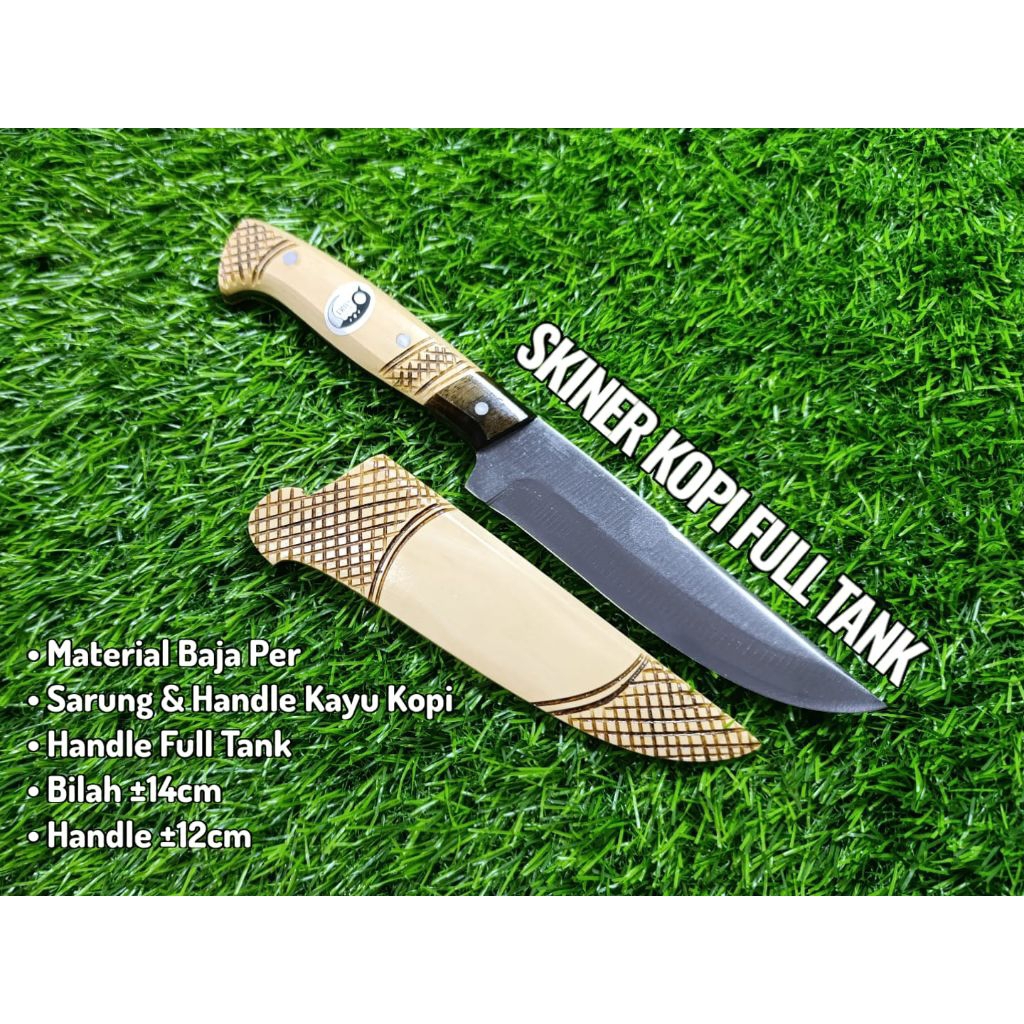 Pisau skinner sisit kayu kopi full tank pisau daging