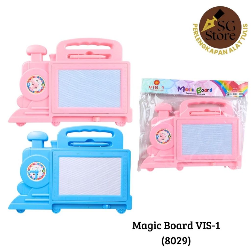 

Papan Tulis Magnet Jalan / Magic Board Magnet + Jam motif Kereta 8029