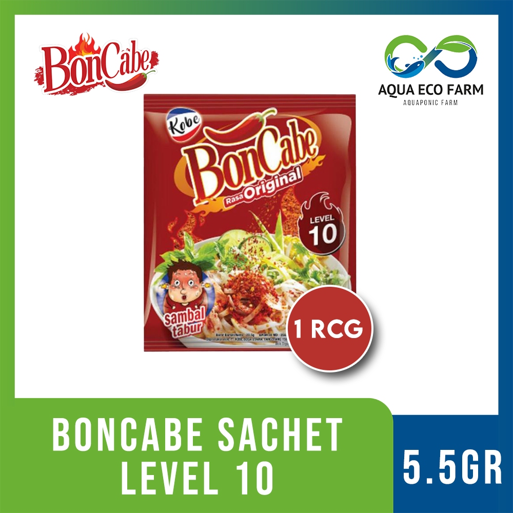 

[Aqua Eco Farm] BonCabe Level 10 / 15 / 30 / 50 Renceng (Isi 10 Sachet) – Sambal Tabur Pedas Gurih Bandung