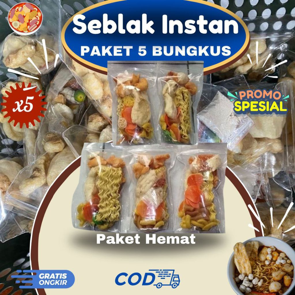 

Seblak Instan Siap Saji (Paket Hemat 5 Bungkus) Cemilan Jajanan Khas Bandung