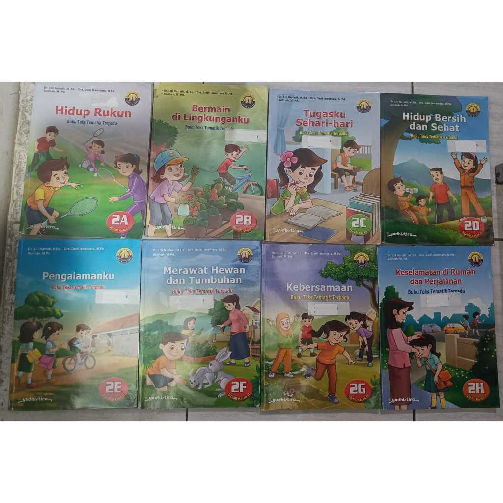BUKU BEKAS ORIGINAL BUKU TEKS TEMATIK TERPADU KELAS 2 SD MI KURIKULUM 2013 YUDHISTIRA  (2A Sampai 2H