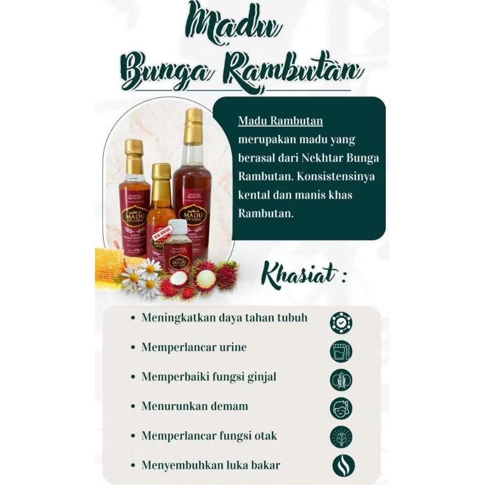 

Madu Bunga Rambutan Syifa'aini