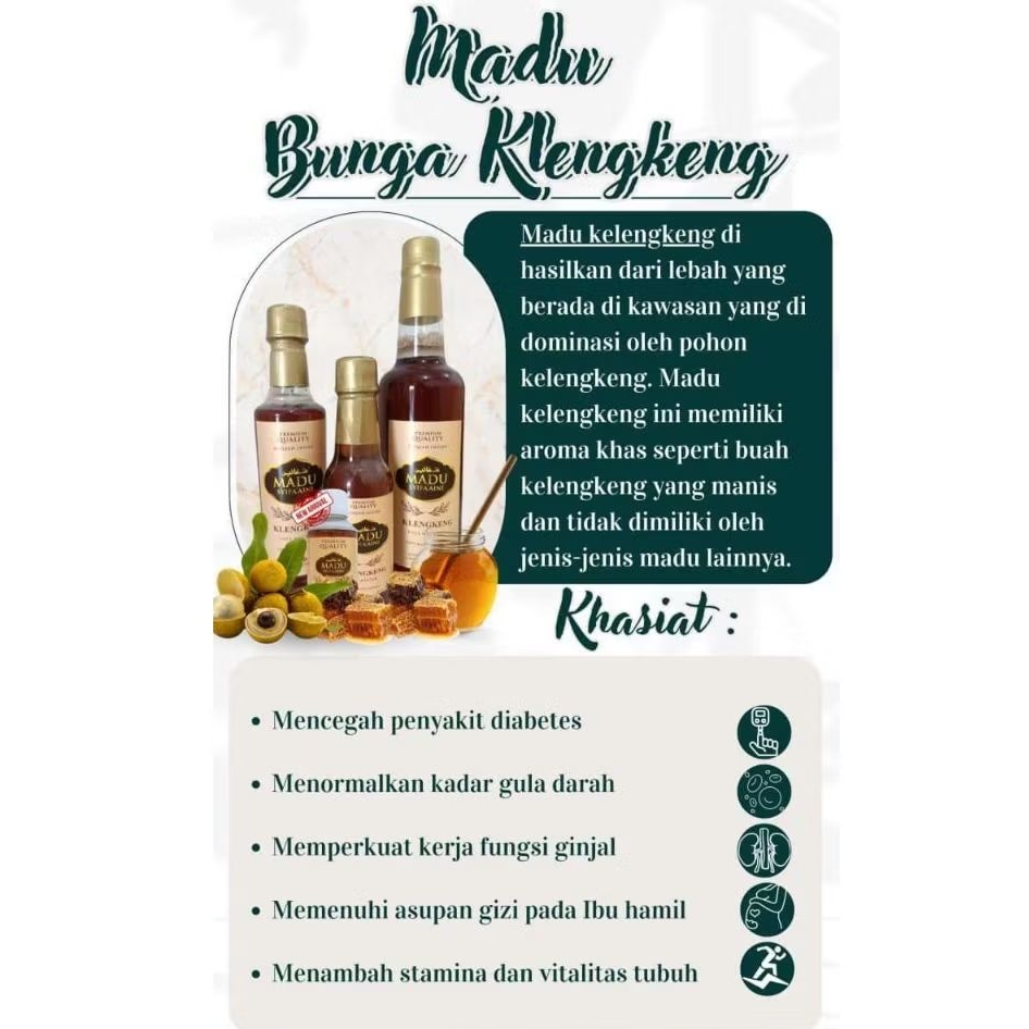 

Madu Bunga Kelengkeng Syifa'aini