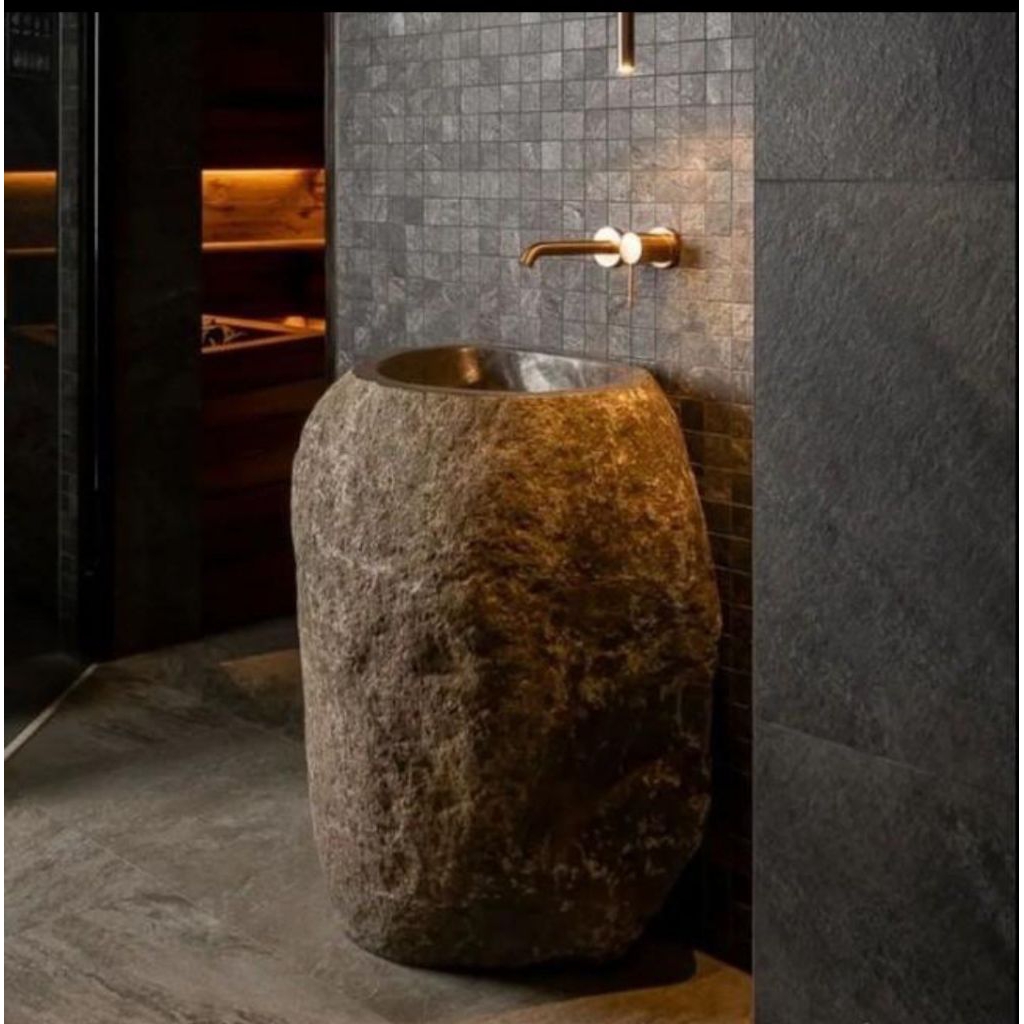 Washtafel kaki Batu Alam solid