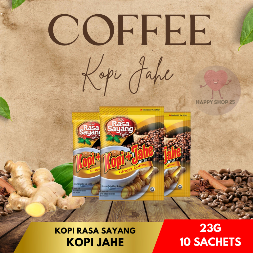 

Rasa Sayang Kopi Jahe (10 sachets x 23g) Instant Jahe kopi 10sachet