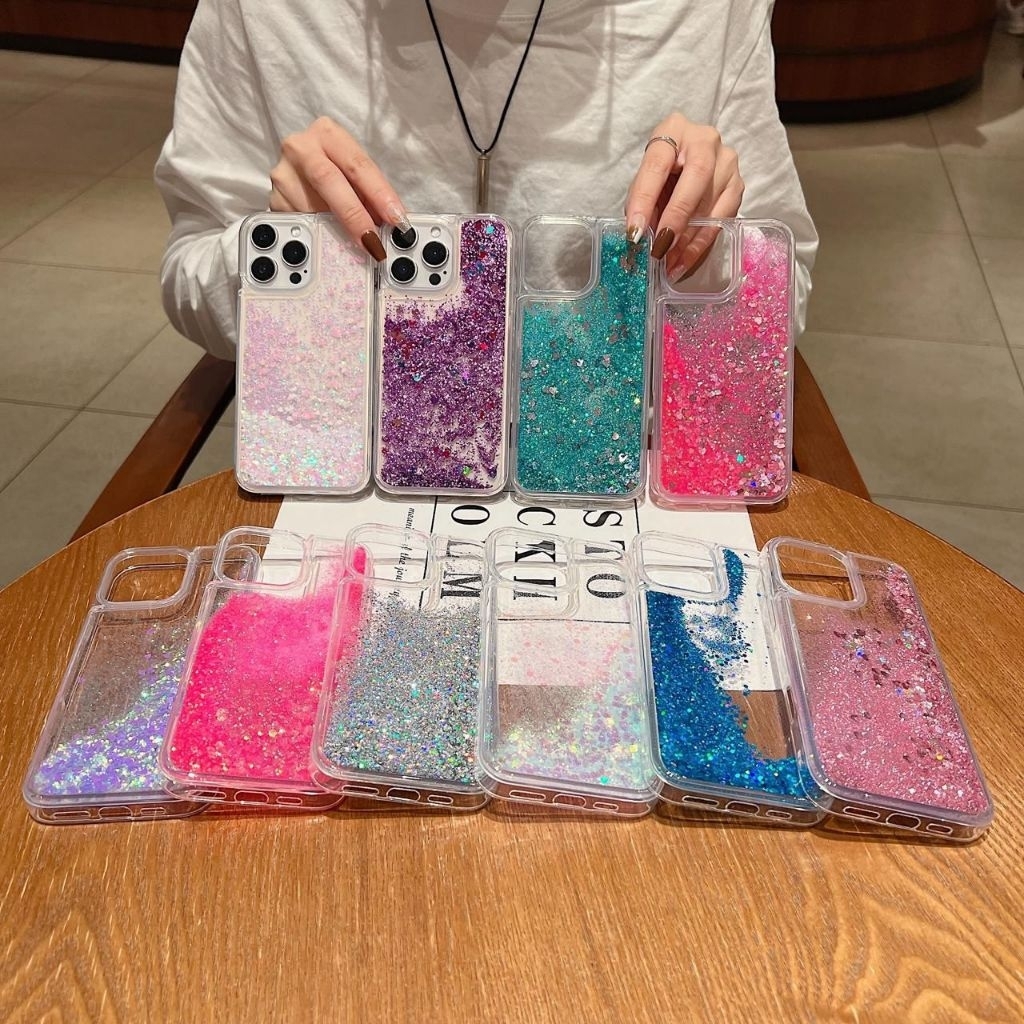 CASE GLITTER AIR POLOS - COMPATIBLE FOR REALME - WARNA RANDOM