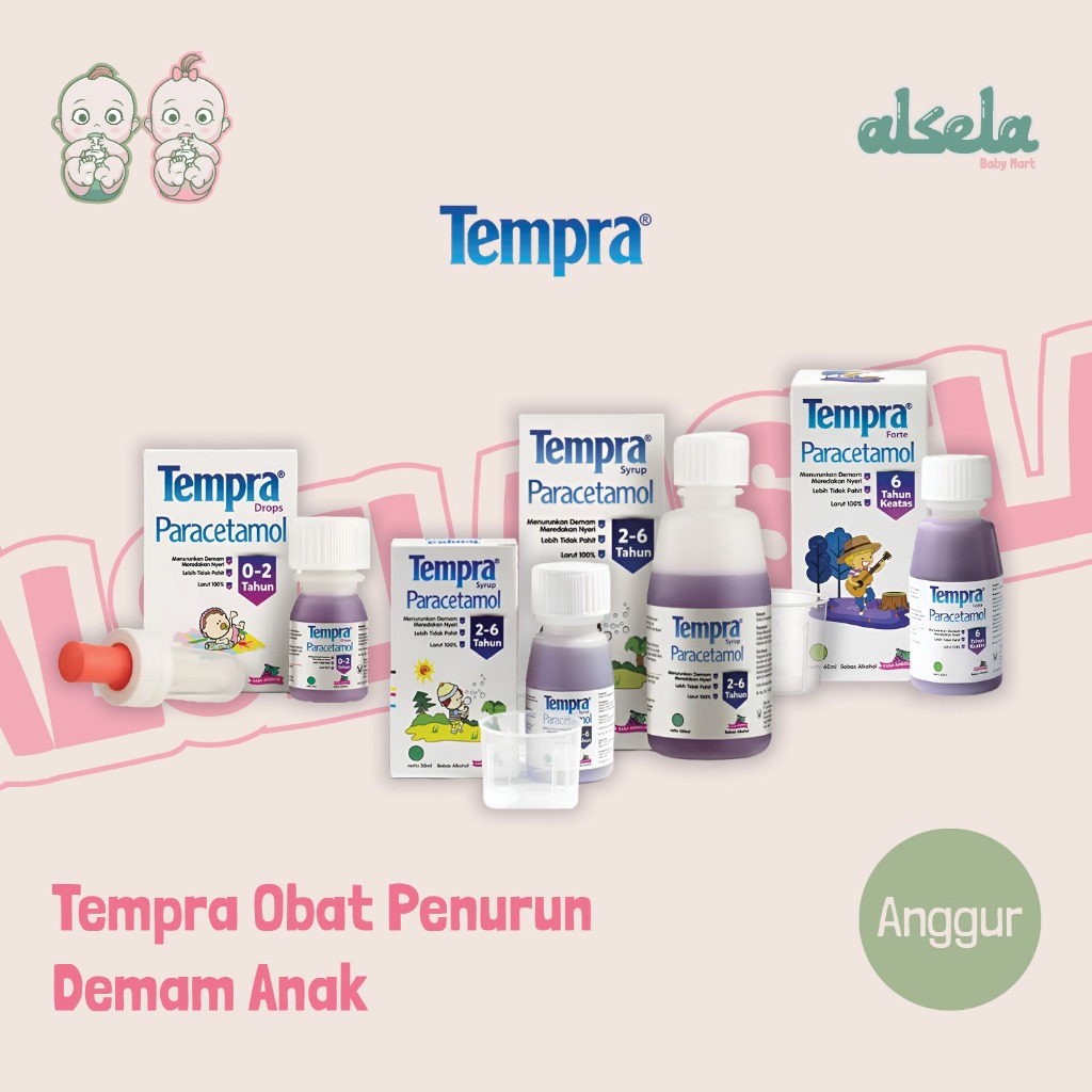 Tempra Drops Syrup Forte 15ml 30ml 60ml 100ml Paracetamol Obat Sirup Pereda Demam & Nyeri Anak Bayi