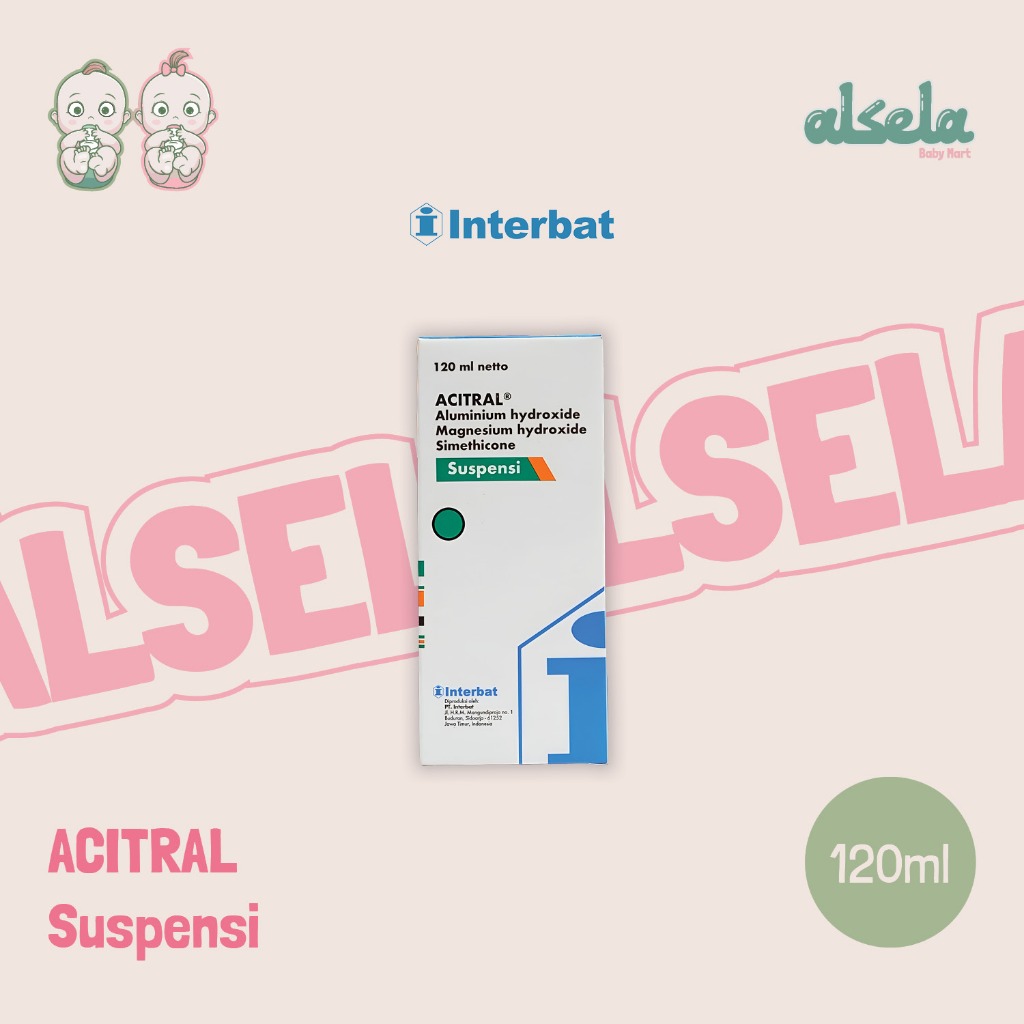 Acitral Syrup Suspension 120ml Sirup Obat Asam Lambung Maag Gerd Mual untuk Dewasa & Anak