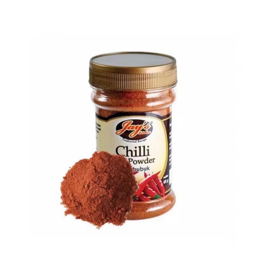 

Jay’s Chilli Powder 65 g – Cabai Bubuk Pedas Murni Pilihan