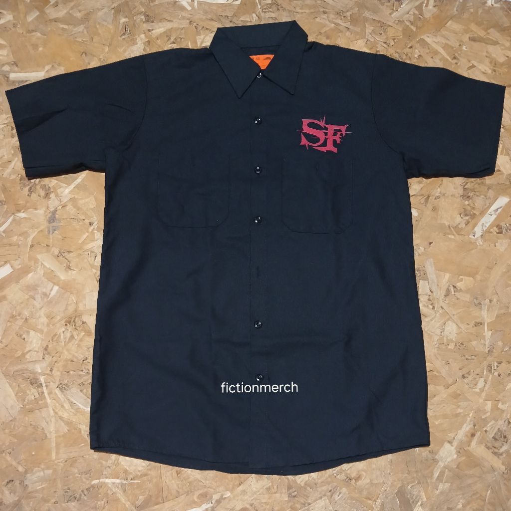 Work Shirt import original SHADOWS FALL Size LARGE Red Kap SF LOGO