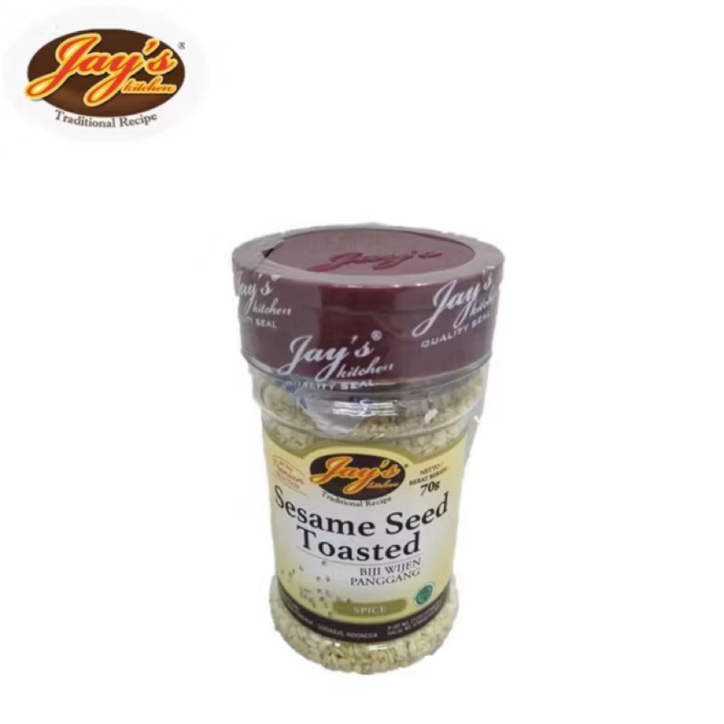 

Jay’s Sesame Seed Biji Wijen Panggang 70 g – Taburan Aromatik untuk Roti, Salad, dan Masakan Asia