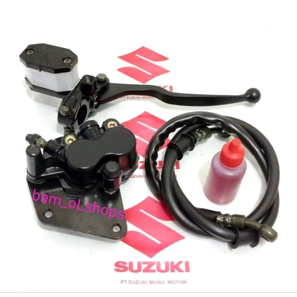 minyak rem+selang rem+master rem+kaliper depan Suzuki rgr 150,trs 118,trz,thunder 125