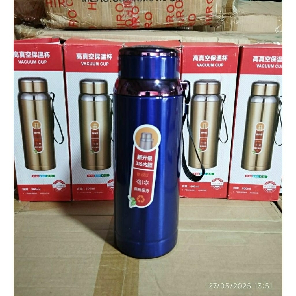 Termos Vacuum Flash Ukuran 800ml/Termos Minum Tahan Panas Dan Tahan Dingin
