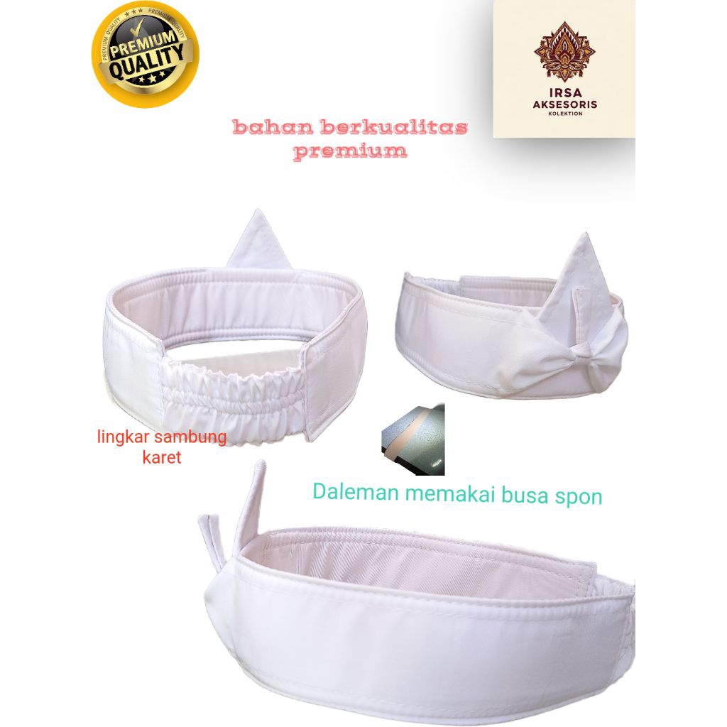 Ikat Kepala Sunda Putih KDM – Polos Tradisional Premium