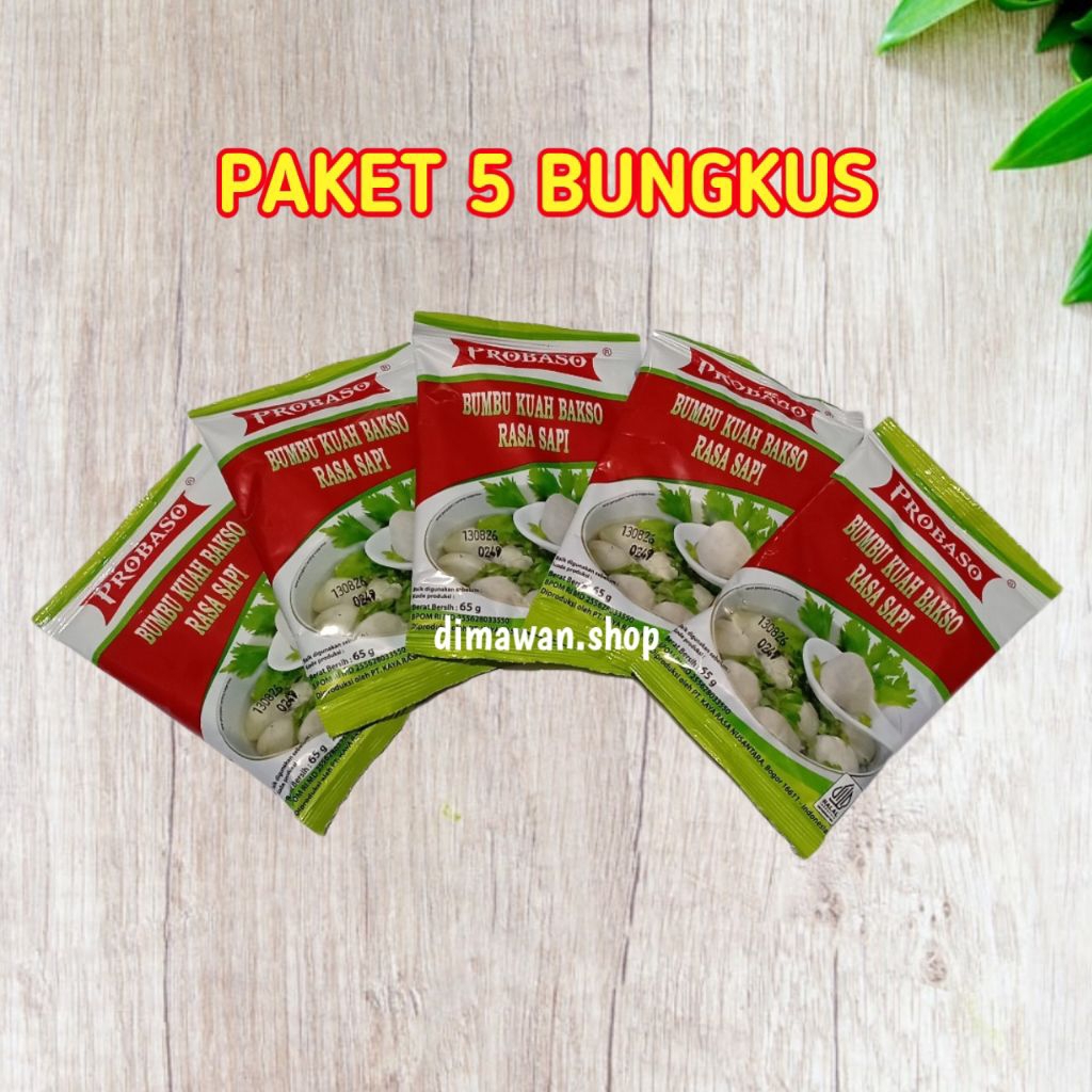 

PROBASO bumbu kuah bakso rasa sapi 65 gram ( 5pcs )