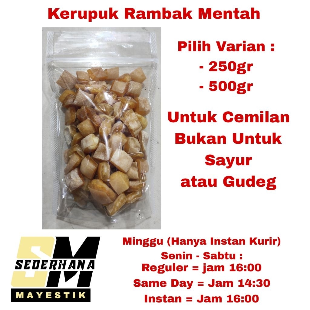 

Kerupuk Mentah Kulit Sapi 250gr / Rambak Jange 500gr / Krecek Cemilan