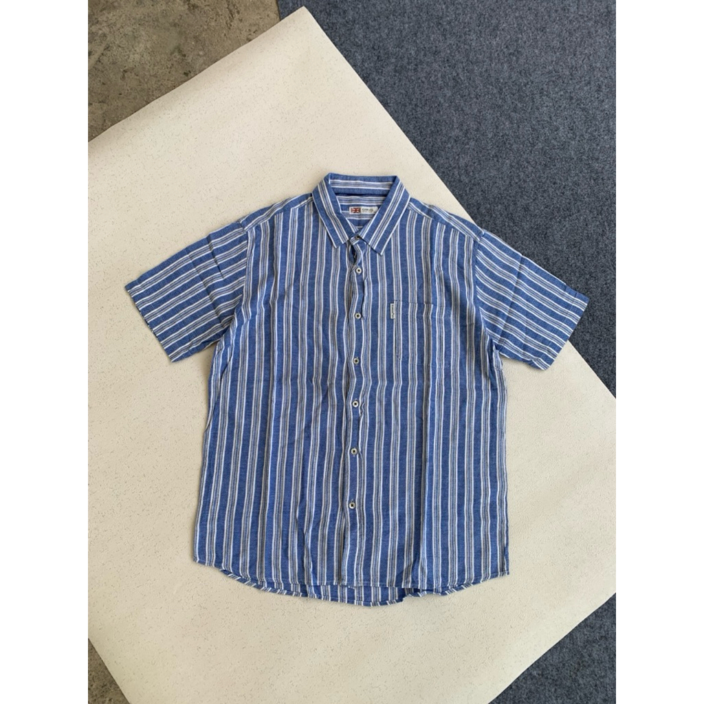 KEMEJA PENDEK STRIPE KANGOL (LL)