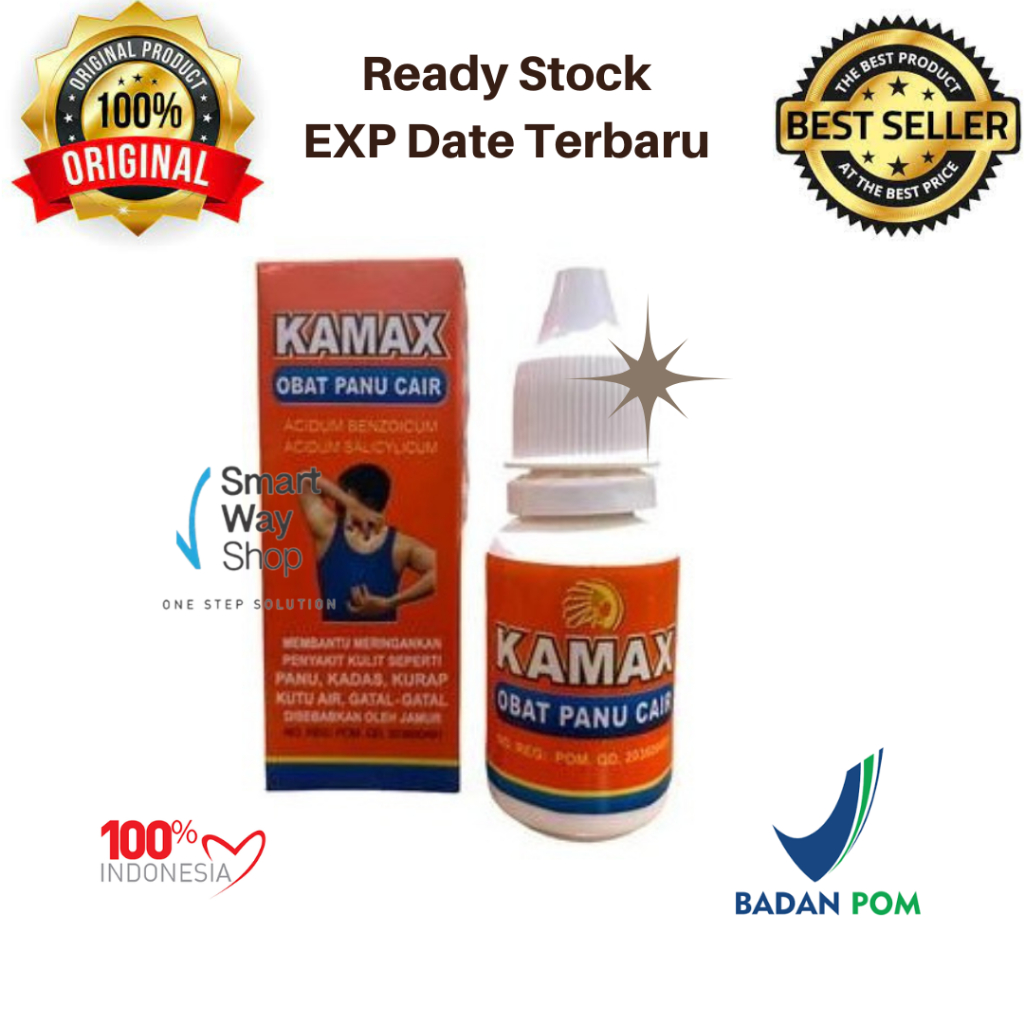 Kamax Cair Obat Panu Kadas Kurap Kutu Air dan Jamur 1 Botol 10ml (Seperti Kalpanax / Resida) ORI BPO