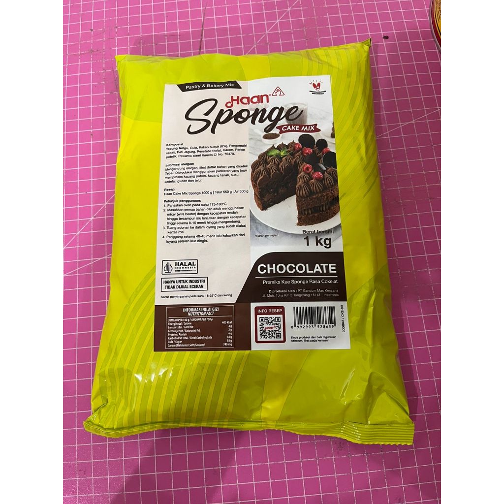 

Haan Sponge Chocolate / Sponge Coklat Haan - 1 Kg