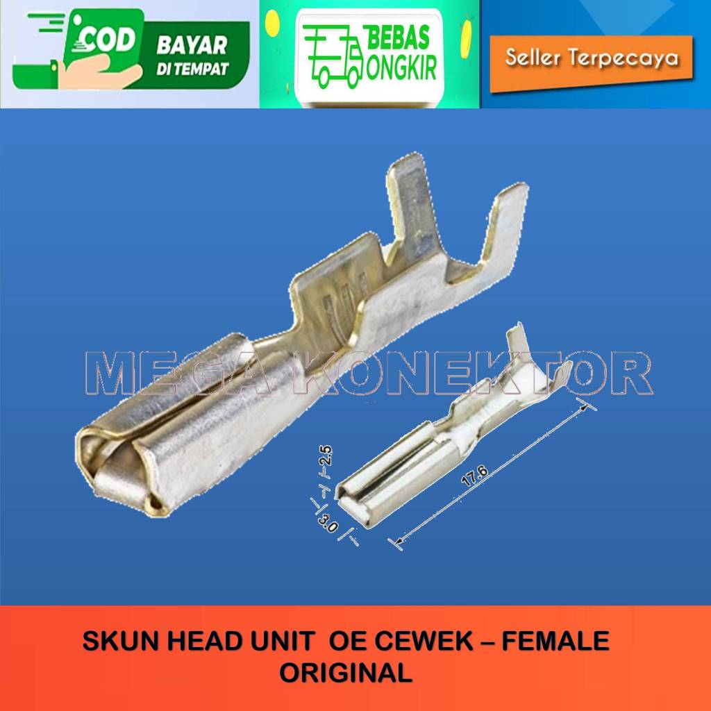 SKUN SEKUN KABEL SOKET POWER WINDOW HEAD UNIT HU TAPE MOBIL SKUN SEKUN FEMALE / SKUN SEKUN HEAD UNIT