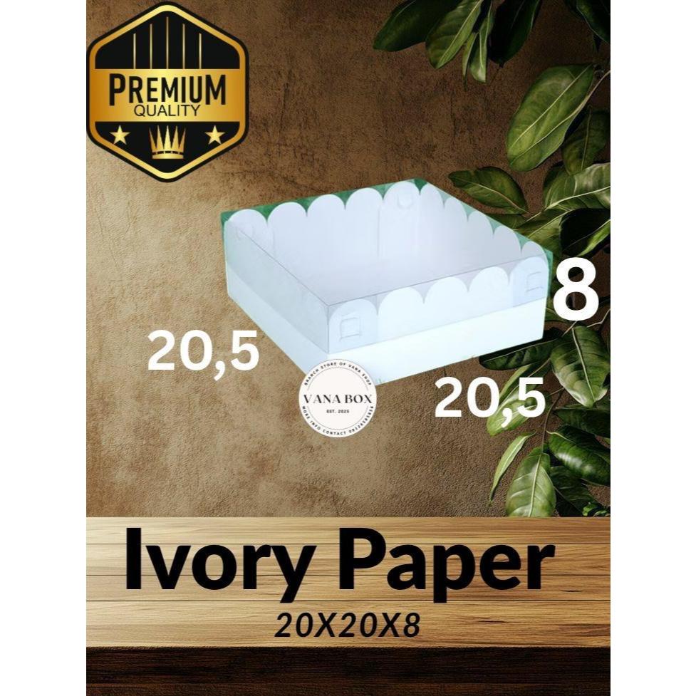 

BOX MIKA PUTIH - DUS BOLU - KOTAK BROWNIES - KARDUS 20x20x8 (ISI : 10 PCS)