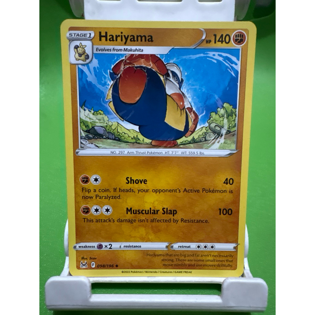 kartu pokemon original common hariyama 098/196