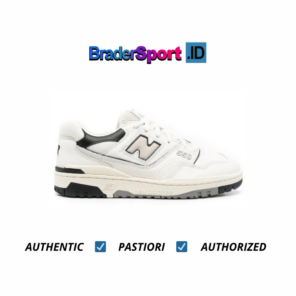 New Balance 550 Sea Salt Cream Black