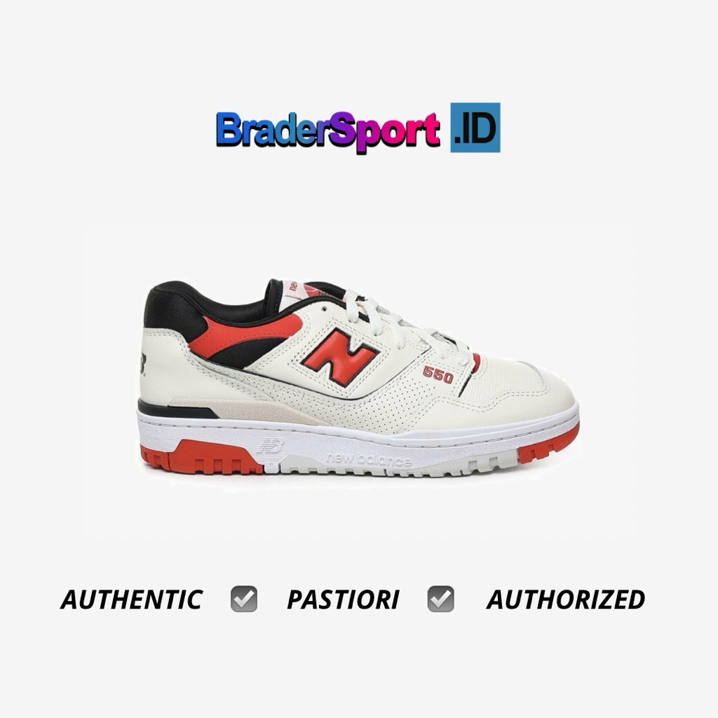New Balance 550 Sea Salt White Red BB550VTB