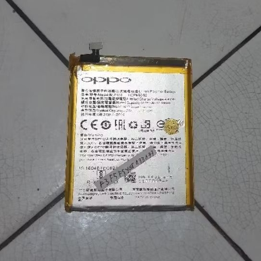 Baterai Oppo F3 F5 F5 Youth A73 A77 Bekas Copotan