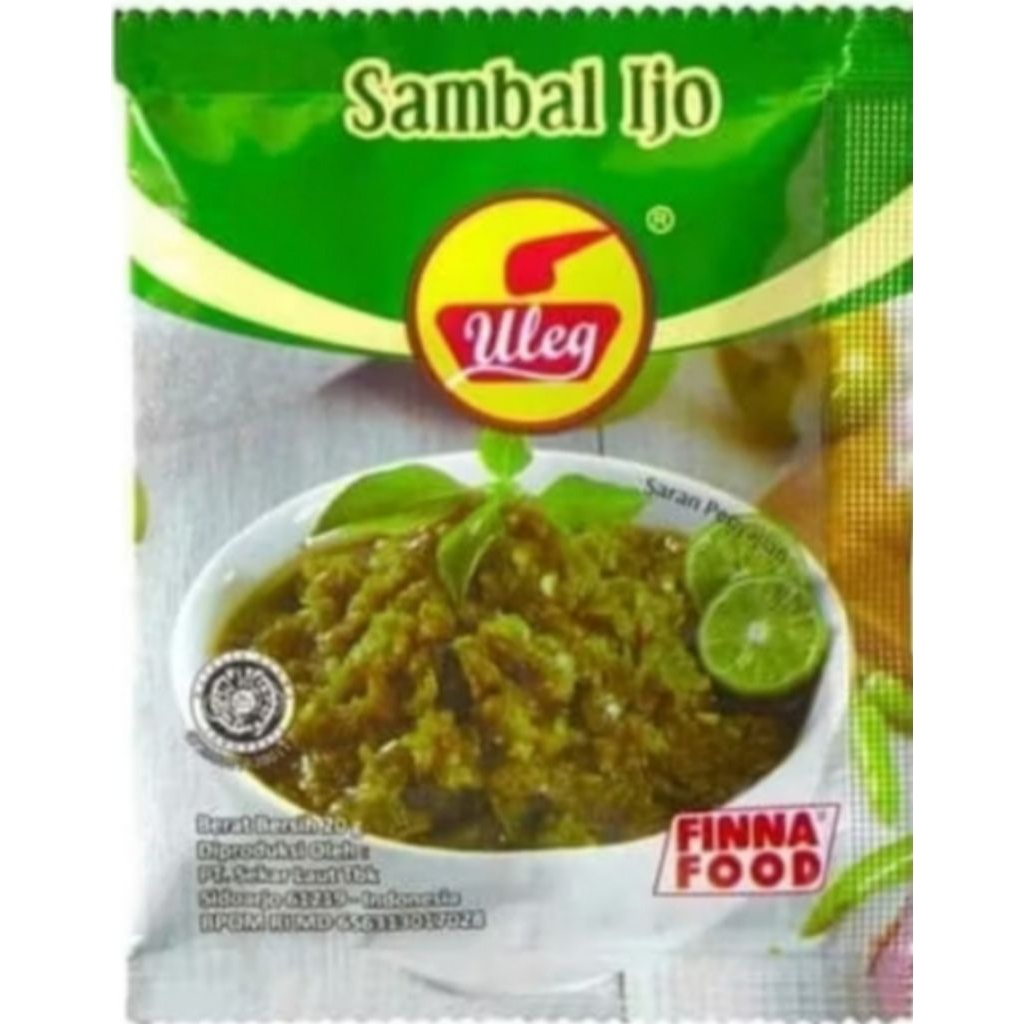 

FINNA SAMBAL ULEG sachet( trasi, sambal ijo, rawit, sambal bawang)SAMBAL