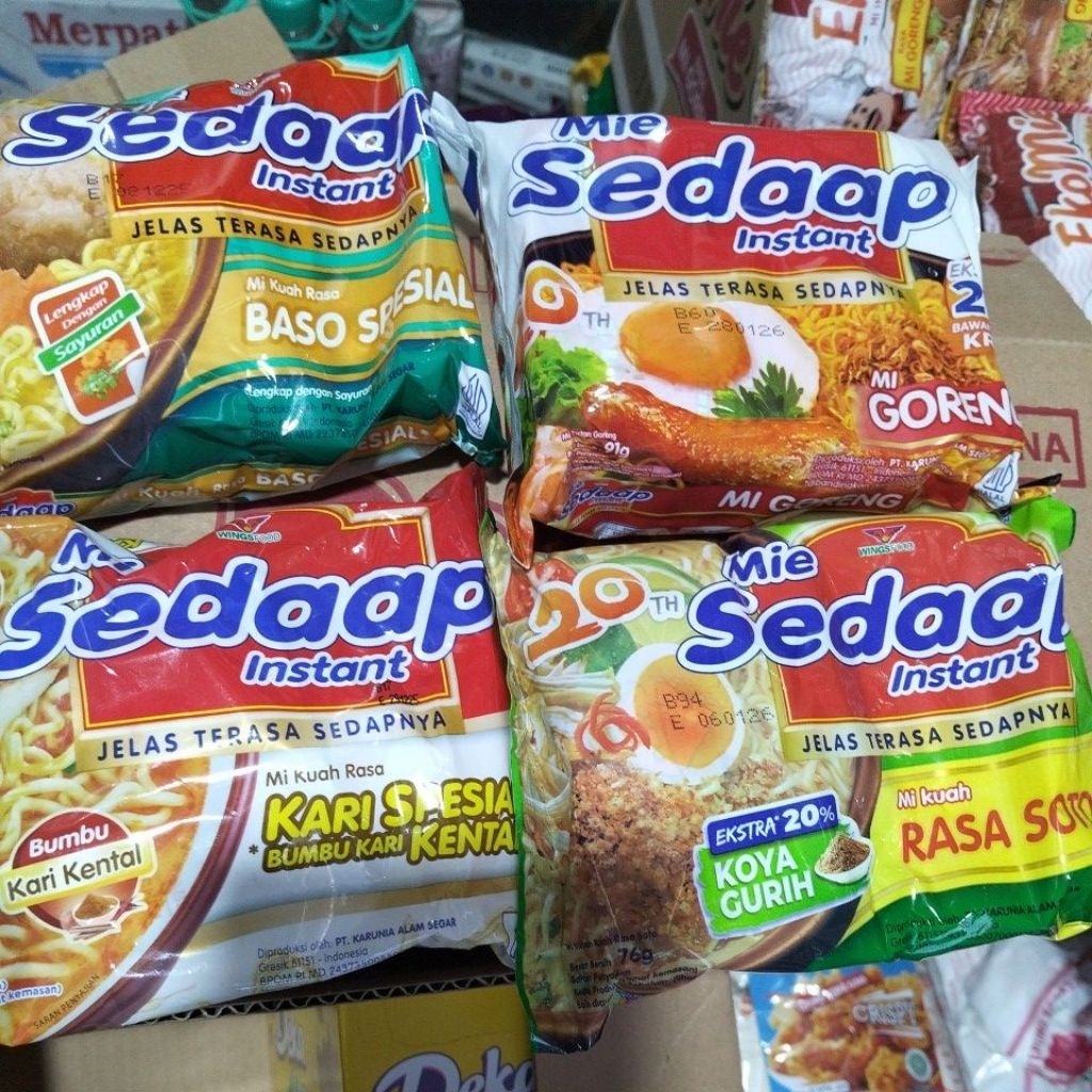 

[harga grosir] Mie sedaap goreng I sedaap soto 1 paket isi 4 pcs