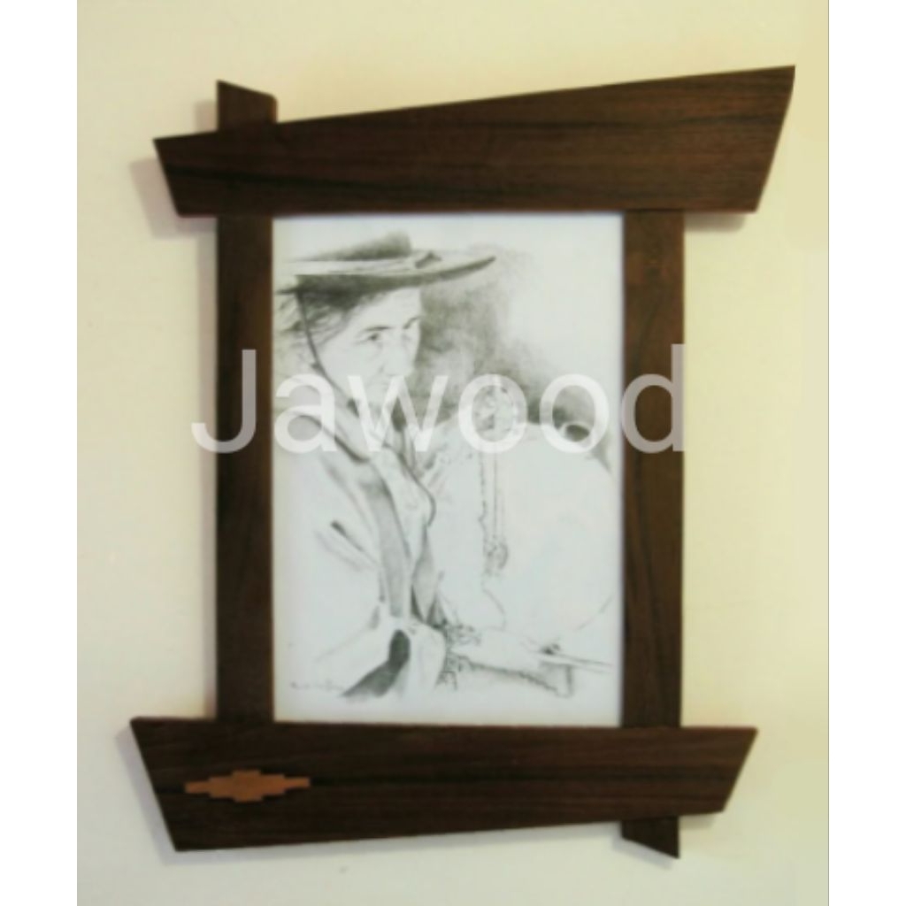 Frame Foto Kayu Solid Unik Minimalis – Bingkai Lukisan / Foto Hias Dinding Rustic Handmade