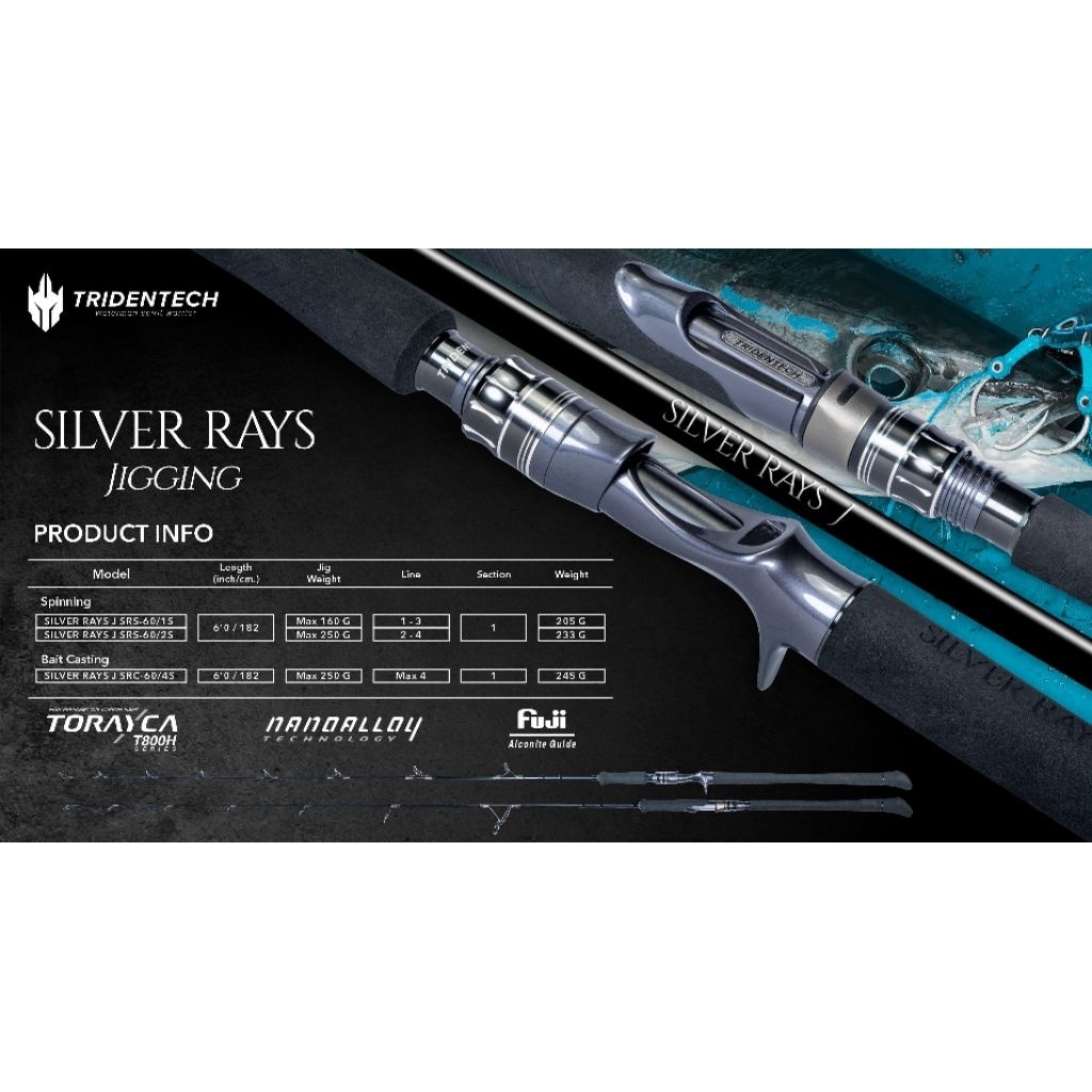 Rod Tridentech Silver Rays 2025 / Rod Silver Rays Terbaru