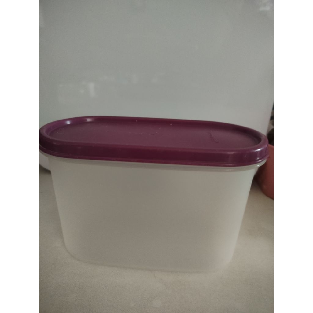 Second - Toples Tupperware Oval 1,1L tutup ungu