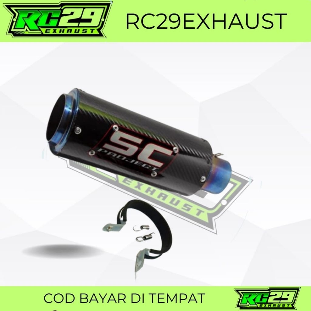 Knalpot SC PROJECT Sandblass Silincer Only Ninja250 Cbr250rr Zx250 R15 Vixion Byson Sonic150 Mx King