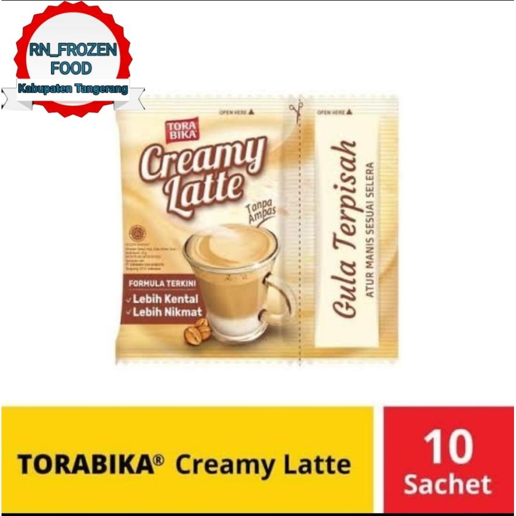 

KOPI TORABIKA CREAMY LATTE | 1 RENCENG ISI 10's x 25gr READY