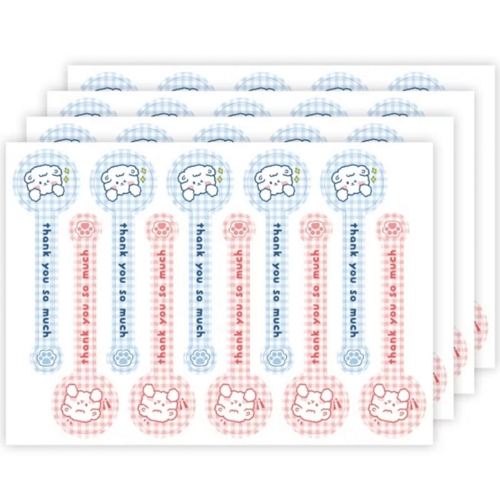 

Stiker thank you segel so much isi 100pcs