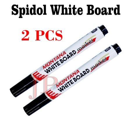 

( 2 PCS ) Spidol Whiteboard Hitam Montana MW-12 / Spidol Papan Tulis Putih - Bisa di isi ulang