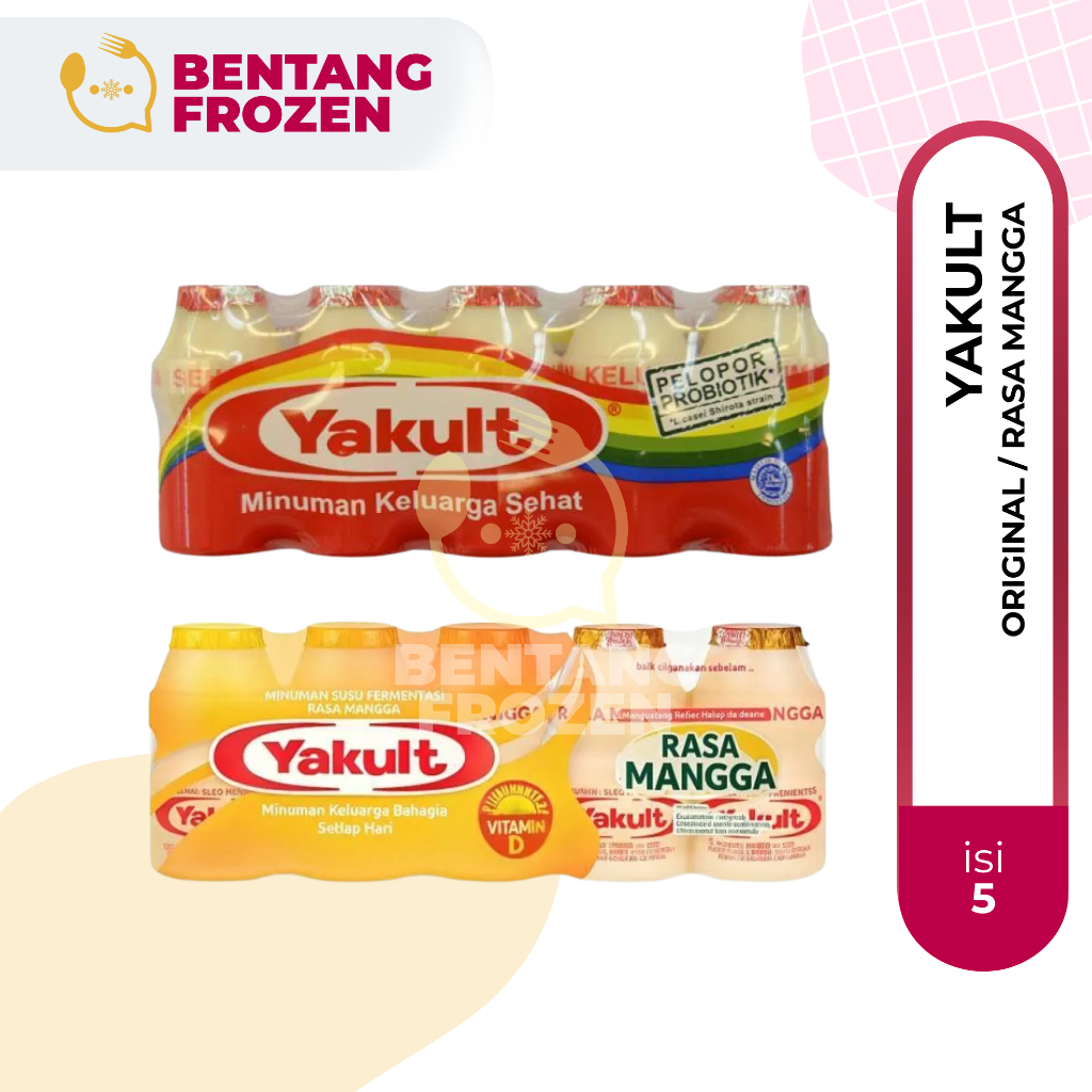 

Yakult Susu Fermentasi Probiotik isi 5pcs x 65mL / Yakult Ori / Yakult Mangga