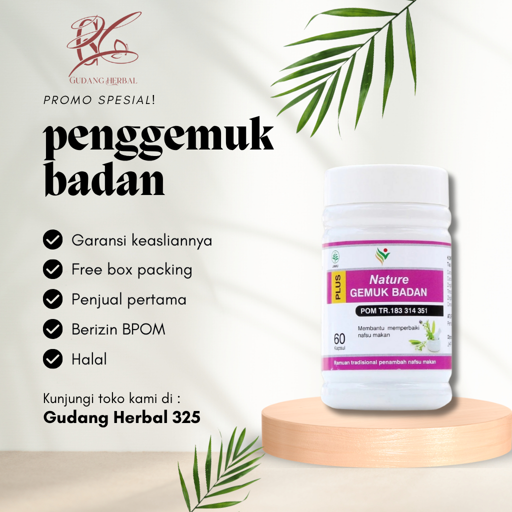 Obat Nafsu Makan Nature Gemuk Badan Makkata Bumil Busui Halal Bpom Isi 60 Kapsul