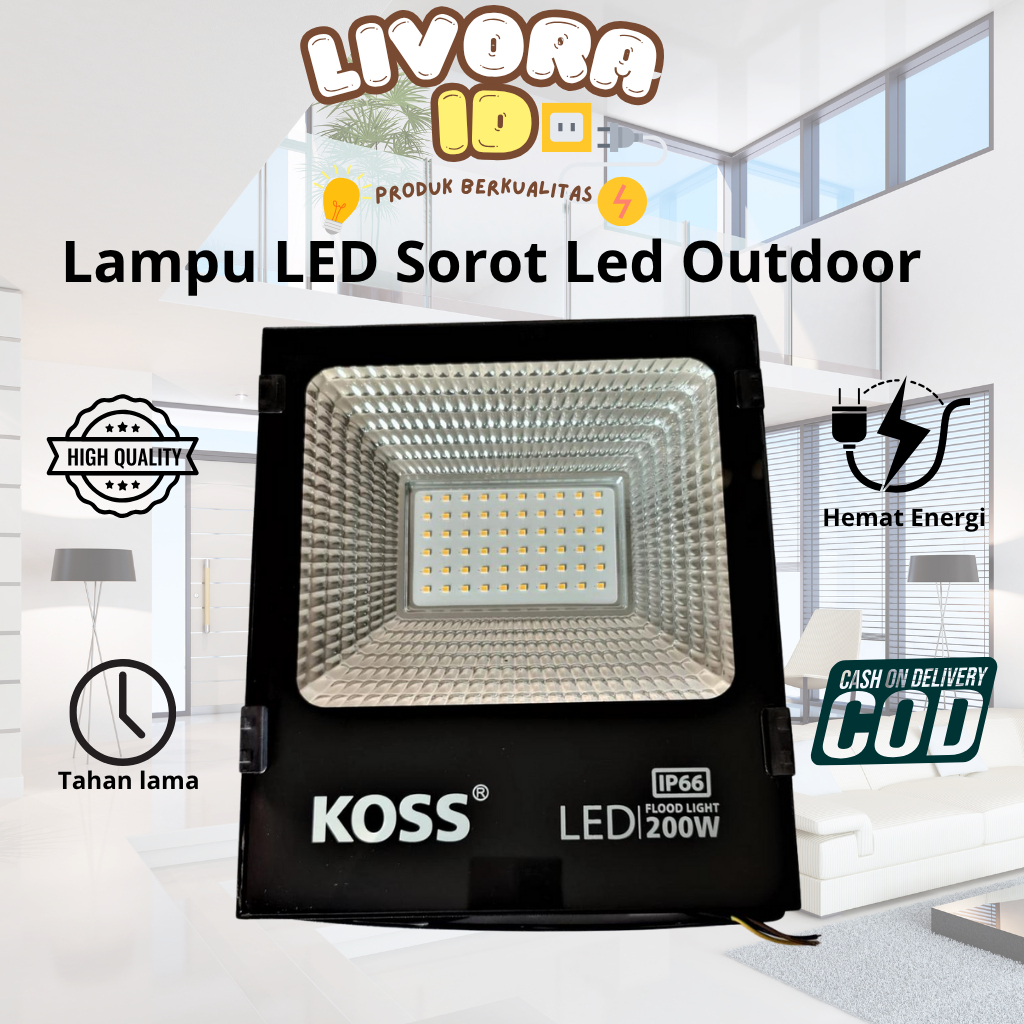 Lampu LED Sorot Led Outdoor Floodlight LED 100,200,300,500Watt Arus Ac listrik