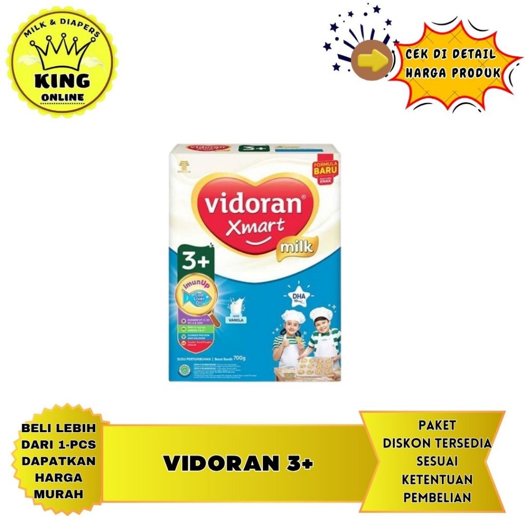 

Vidoran Xmart 3+ Usia 3-5 Tahun Rasa Madu/Vanila 700g/king.online